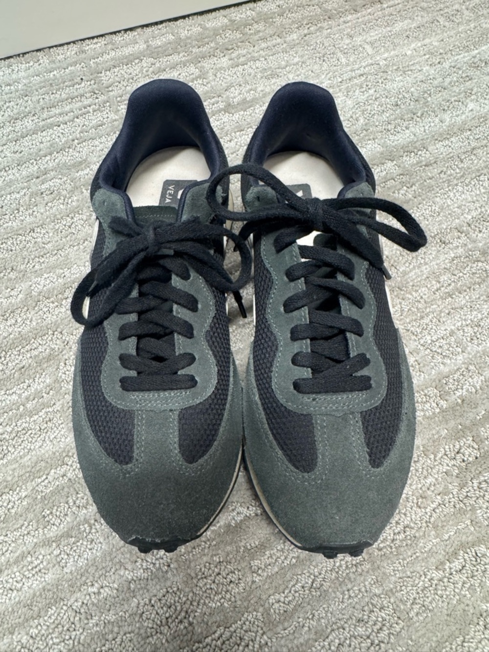 Veja Rio Branco Black and Dark Gray Athletic Sneakers